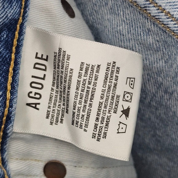 Agolde Size 24 Womens Shorts Button Fly Distress Cut Off Actual 26x2 - Picture 9 of 11